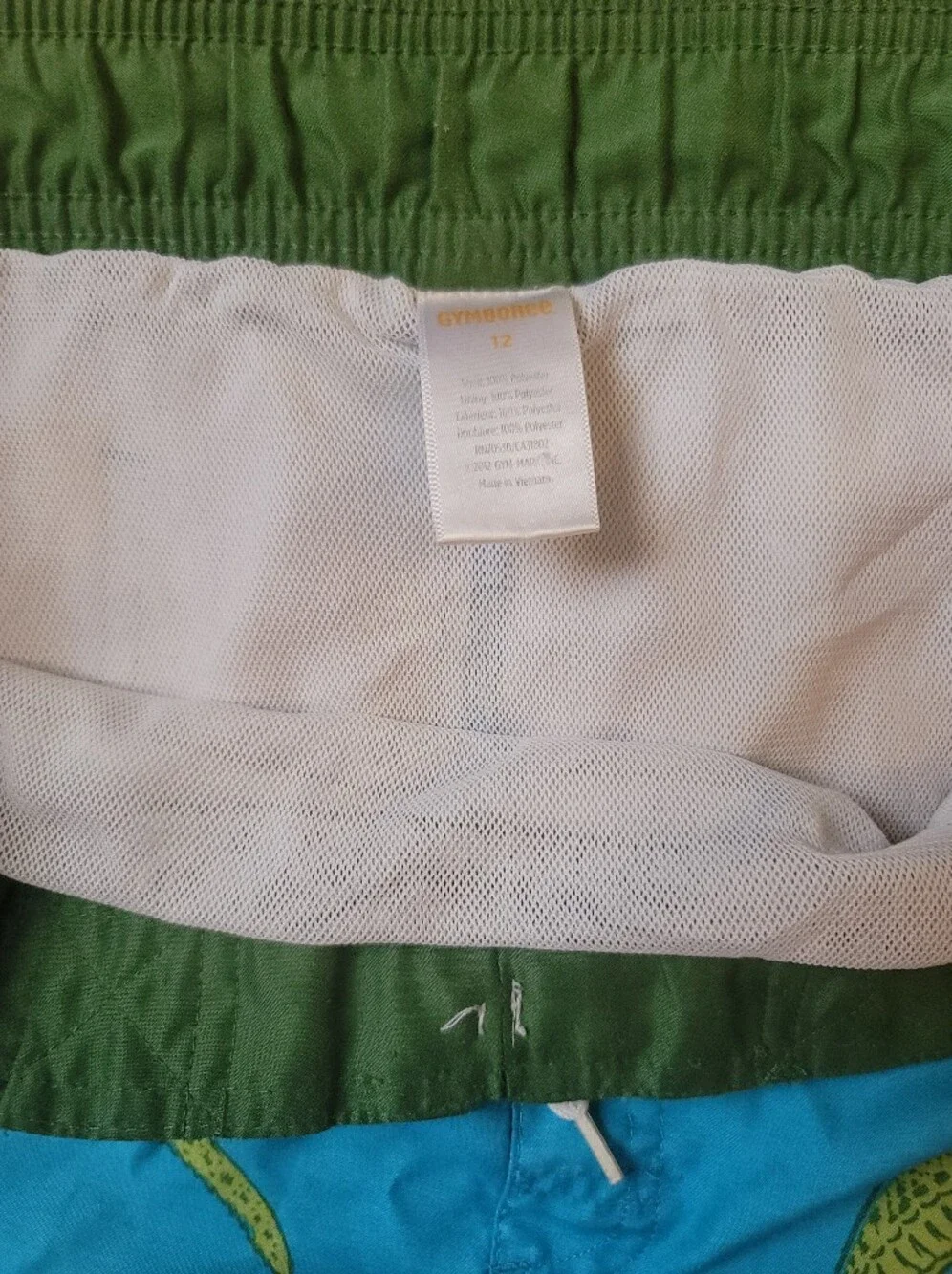 Gymboree Teal Swim Trunks with Alligator Print